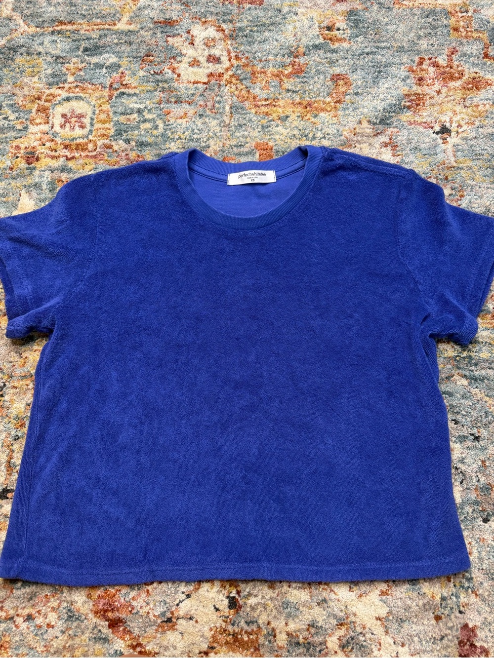 PerfectWhitetee Cloth Crewneck Tee in Blue - Kids